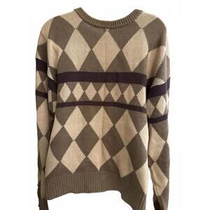 Vintage Yves Saint Laurent YSL Argyle Knit Sweater M